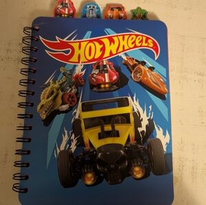 🦋 NWT Hot Wheels 4-Tab Spiral Notebook With 160 Dotted Sheets 6 x 9 Inches